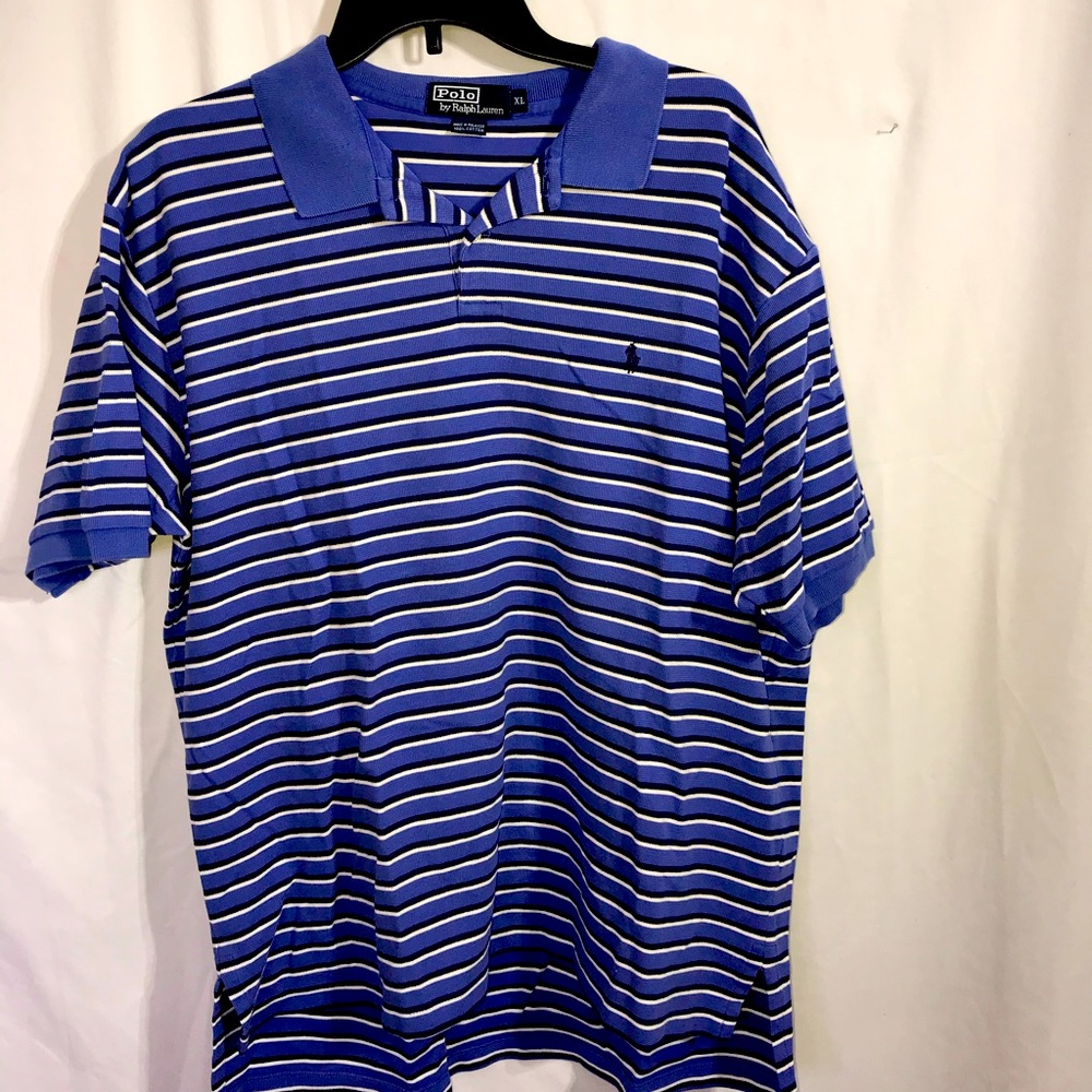 Polo by Ralph Lauren XL blue with black stripe